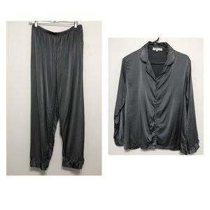Texere Silk Pajamas in Dark Gray, 100% Silk